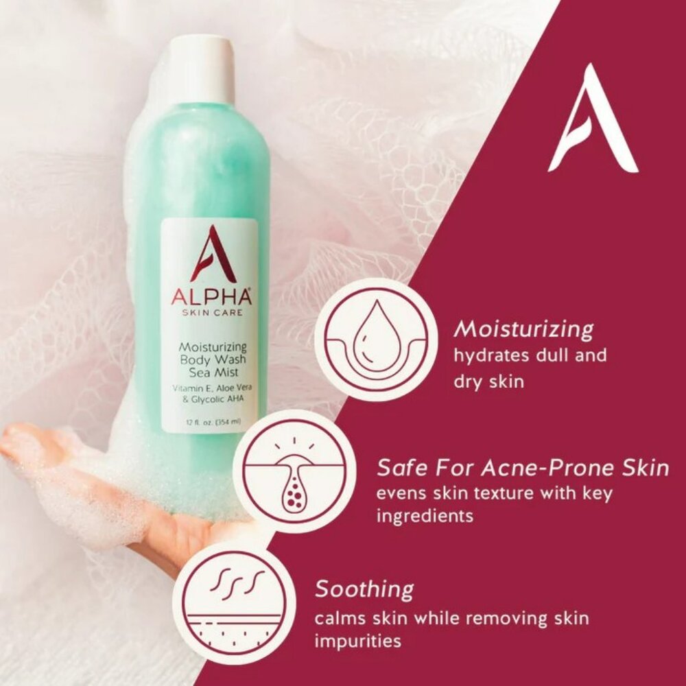 $5 or 4/$10:  Alpha Skincare Moisturizing Body Wash NWT